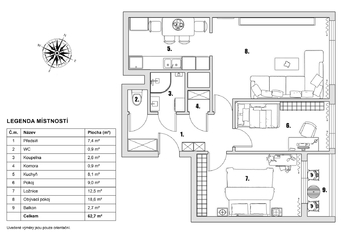Prodej bytu 3+kk v osobním vlastnictví 64 m², Praha 10 - Hostivař