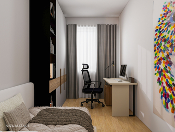 vizualizace - Prodej bytu 3+kk v osobním vlastnictví 64 m², Praha 10 - Hostivař