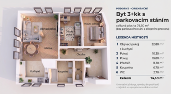 Prodej bytu 3+kk v osobním vlastnictví 75 m², Beroun