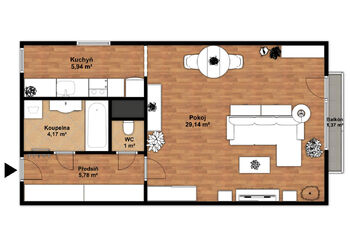 Prodej bytu 1+kk v družstevním vlastnictví 47 m², Liberec