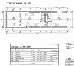 půdorys 1.NP - Prodej domu 125 m², Louňovice