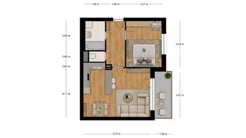 Prodej bytu 2+kk v osobním vlastnictví 50 m², Břeclav