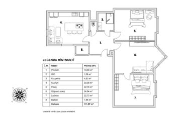Pronájem bytu 4+kk v osobním vlastnictví 111 m², Praha 5 - Smíchov