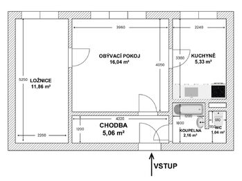 Prodej bytu 2+1 v družstevním vlastnictví 43 m², Mohelnice