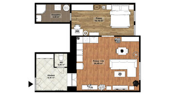 Pronájem bytu 2+kk v osobním vlastnictví 57 m², Plzeň