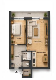 Prodej bytu 2+kk v družstevním vlastnictví 48 m², Praha 10 - Uhříněves