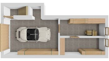 3D Půdorys 1. PP - Prodej domu 160 m², Hustopeče