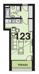Pronájem bytu 1+kk v osobním vlastnictví 28 m², Chrudim