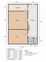 Pronájem bytu 2+1 v osobním vlastnictví 60 m², Kladno