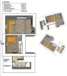 Pronájem bytu 1+1 v osobním vlastnictví 37 m², Černošice