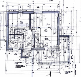 Půdorys přízemí - Prodej domu 168 m², Měchenice