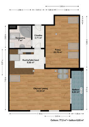 Pronájem bytu 2+kk v osobním vlastnictví 78 m², Plzeň