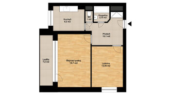 Pronájem bytu 2+1 v osobním vlastnictví 54 m², Ostrava