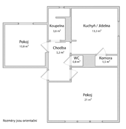 Pronájem bytu 2+1 v osobním vlastnictví 59 m², Brno
