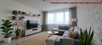 Vizualizace - obývací pokoj - Pronájem bytu 3+1 v osobním vlastnictví 73 m², Hodonín