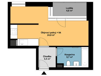 Pronájem bytu 1+kk v osobním vlastnictví 33 m², Brno