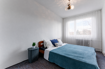 první ložnice - Pronájem bytu 3+kk v osobním vlastnictví 67 m², Praha 4 - Krč