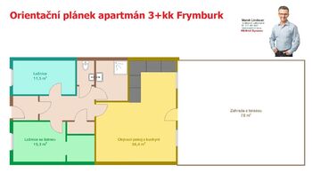 Prodej bytu 3+kk v osobním vlastnictví 91 m², Frymburk