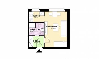 Prodej bytu 1+kk v osobním vlastnictví 28 m², Praha 4 - Chodov
