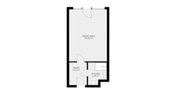 bytová jednotka - Pronájem bytu 1+kk v osobním vlastnictví 34 m², Praha 8 - Dolní Chabry