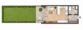 Pronájem bytu 1+kk v osobním vlastnictví 34 m², Praha 8 - Dolní Chabry