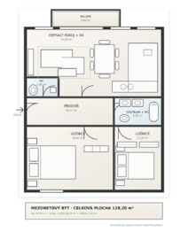 Pronájem bytu 4+kk v osobním vlastnictví 123 m², Praha 2 - Vinohrady
