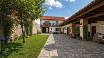 atrium domu vizualizace - Prodej domu 124 m², Lomnice