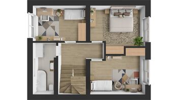 Půdorys - patro - Prodej domu 134 m², Opatovice nad Labem