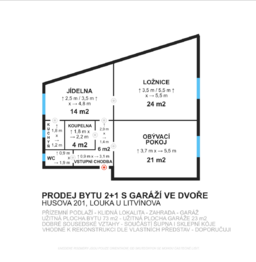 Prodej bytu 2+1 v osobním vlastnictví 73 m², Louka u Litvínova