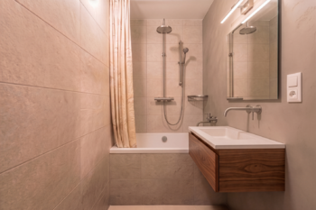 Vizualizace koupelny - Prodej bytu 2+kk v družstevním vlastnictví 42 m², Praha 4 - Kamýk