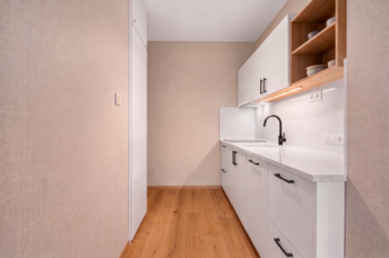 Vizualizace kuchyně - Prodej bytu 2+kk v družstevním vlastnictví 42 m², Praha 4 - Kamýk