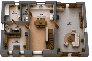 1.NP - Prodej pozemku 2594 m², Bačalky