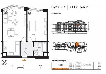 Prodej bytu 2+kk v osobním vlastnictví 60 m², Praha 5 - Hlubočepy