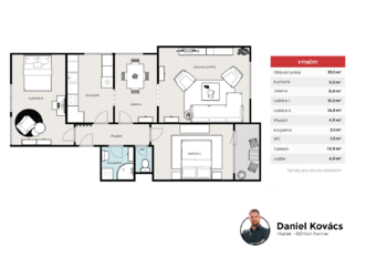 Prodej bytu 4+1 v osobním vlastnictví 74 m², Bezno