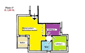 Prodej bytu 3+kk v osobním vlastnictví 48 m², Scalea