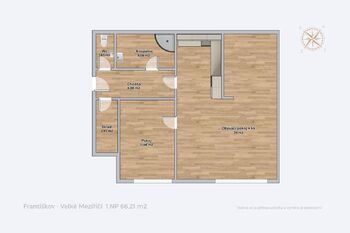 Pronájem bytu 2+kk v osobním vlastnictví 66 m², Velké Meziříčí