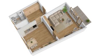 Prodej bytu 1+1 v osobním vlastnictví 50 m², Hronov