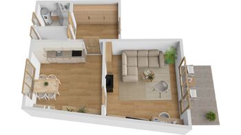 Prodej bytu 1+1 v osobním vlastnictví 50 m², Hronov
