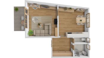 Prodej bytu 1+1 v osobním vlastnictví 50 m², Hronov