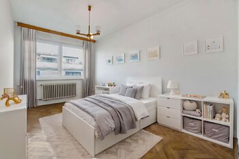 Dětský pokoj - VIZUALIZACE - Prodej bytu 3+1 v osobním vlastnictví 87 m², Praha 10 - Strašnice