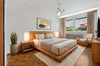 Ložnice - VIZUALIZACE - Prodej bytu 3+1 v osobním vlastnictví 87 m², Praha 10 - Strašnice