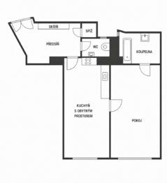 Pronájem bytu 2+kk v družstevním vlastnictví 58 m², Praha 1 - Staré Město