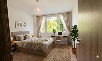 Vizualizace pokoje - Pronájem bytu 3+kk v osobním vlastnictví 61 m², Praha 4 - Nusle