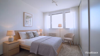 Pokoj 12 m2 - vizualizace - Prodej bytu 4+1 v osobním vlastnictví 88 m², Brno