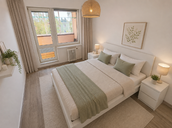 Vizualizace - ložnice - Pronájem bytu 2+kk v družstevním vlastnictví 44 m², Ostrava