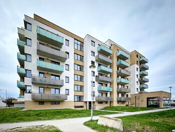 pohled na budovu - Prodej bytu 3+kk v osobním vlastnictví 67 m², České Budějovice