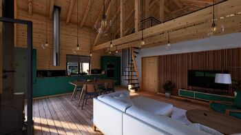 nábytek obývací pokoj / kuchyně - Prodej domu 153 m², Vacov