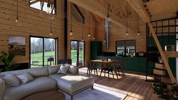nábytek obývací pokoj / kuchyně - Prodej domu 153 m², Vacov
