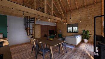 nábytek obývací pokoj / kuchyně - Prodej domu 153 m², Vacov