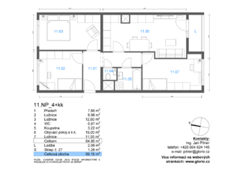 Prodej bytu 4+kk v osobním vlastnictví 65 m², Praha 4 - Chodov